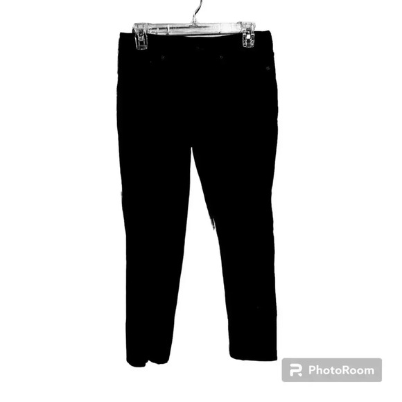Eddie Bauer Pants - Eddie Bauer Womens Size 6 Black Skinny Jeans Rayon Nylon Spandex Zip Up
